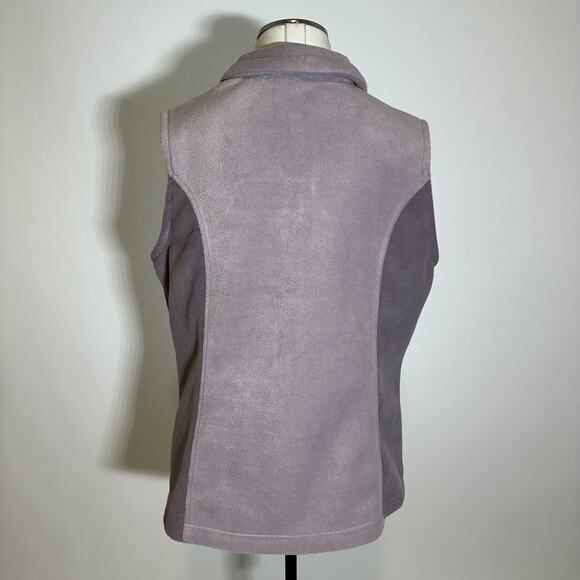 NWD Columbia Benton Springs Purple Fleece Vest Full Zip Mock Neck Womens Large L - Picture 6 of 12
